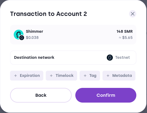Transaction Summary for Layer 1 transaction